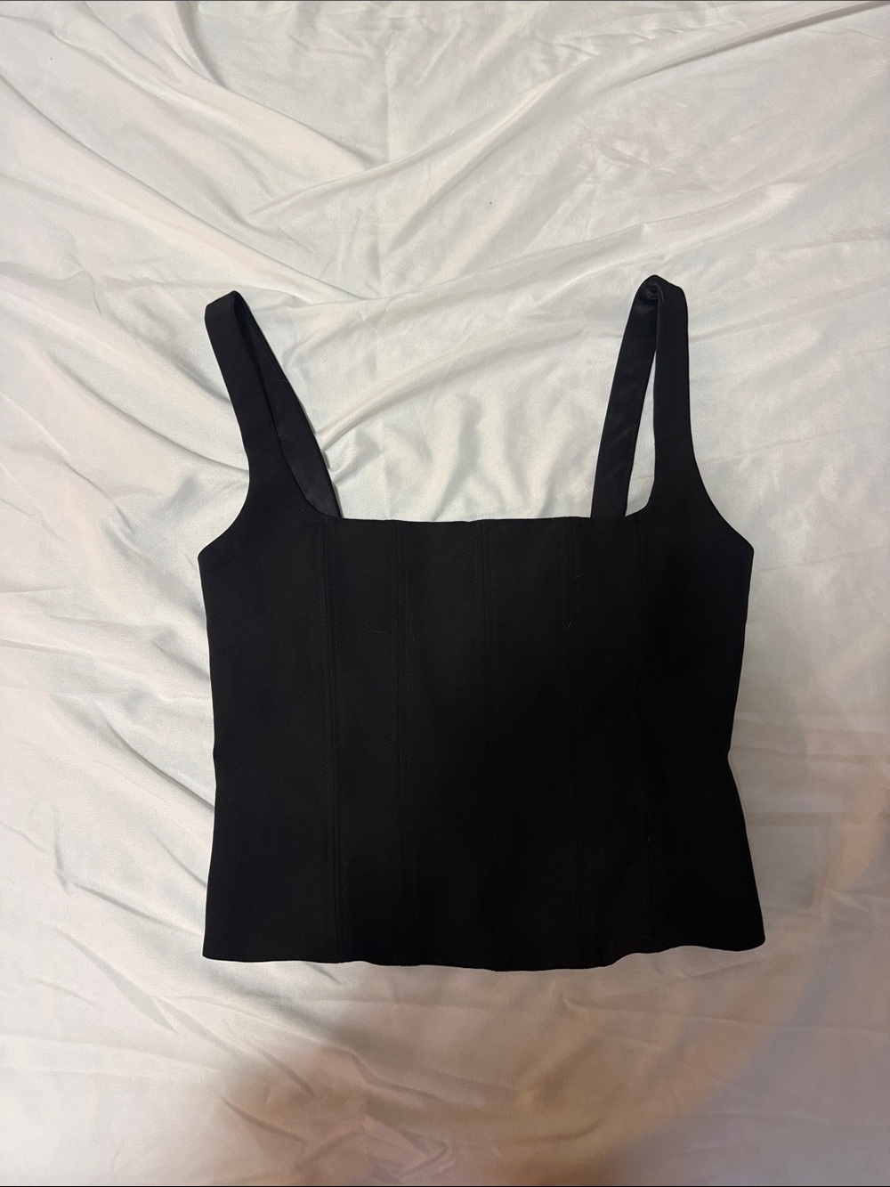 Zara Black Square-Neck Camisole